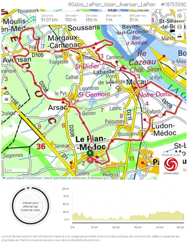 Parcours R04bis - 51km