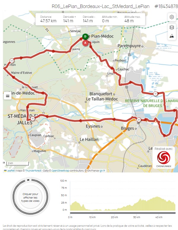 Parcours R06 - 47km