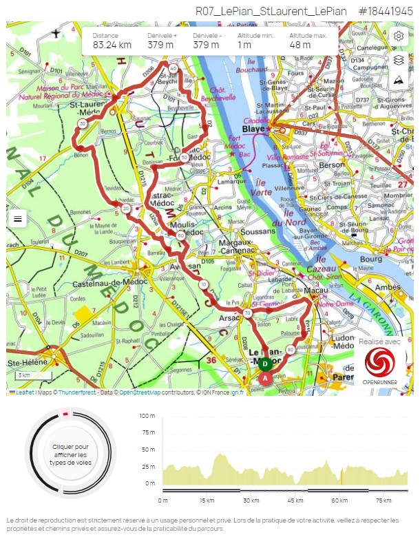 Parcours R07 - 83km