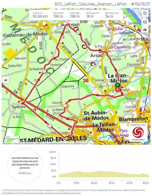 Parcours R09 - 51km